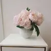 Bouquet of artificial flowers, decorative, elegant, salmon peonies