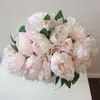 Bouquet of artificial flowers, decorative, elegant, salmon peonies