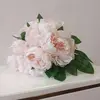 Bouquet of artificial flowers, decorative, elegant, salmon peonies