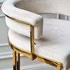 Hoker glamour nowoczesny tapicerowany do jadalni, barku, wyspy złoty beżowy MARCO
