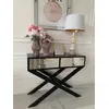 VIKI mirror console, glamorous, modern, black  or white with high gloss silver