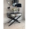 VIKI mirror console, glamorous, modern, black  or white with high gloss silver