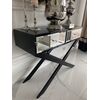 VIKI mirror console, glamorous, modern, black  or white with high gloss silver