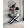 VIKI mirror console, glamorous, modern, black  or white with high gloss silver