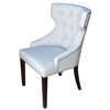Glamor chair, luxurious, white, upholstered for the office, bedroom, desk, venge legs LEONARDO