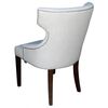 Glamor chair, luxurious, white, upholstered for the office, bedroom, desk, venge legs LEONARDO