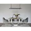 Exclusive glamor table for the dining room, modern, designer, black top, silver ART DECO OUTLET 240cm
