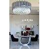 Exclusive glamor table for the dining room, modern, designer, black top, silver ART DECO OUTLET 240cm