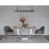 Exclusive glamor table for the dining room, modern, designer, black top, silver ART DECO OUTLET 240cm