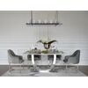 Exclusive glamor table for the dining room, modern, designer, black top, silver ART DECO OUTLET 240cm