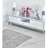 RTV chest of drawers LORENZO L SILVER High gloss white and silver