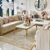 Modern carpet, geometric, for the living room, for the living room, glamor, gray, gold ARABEL GOLD