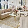 Modern carpet, geometric, for the living room, for the living room, glamor, gray, gold ARABEL GOLD