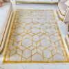Modern carpet, geometric, for the living room, for the living room, glamor, gray, gold ARABEL GOLD
