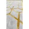 Nowoczesny dywan, geometryczny, do salonu, glamour, szary, złoty ARABEL GOLD