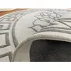 Medusa face round rug for living room, dining room, greek pattern, gray MEDUSA SILVER 180cm
