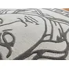 Medusa face round rug for living room, dining room, greek pattern, gray MEDUSA SILVER 180cm