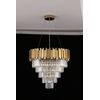 Glamor hanging chandelier, exclusive crystal lamp, round, gold ROYAL