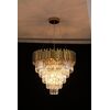 Glamor hanging chandelier, exclusive crystal lamp, round, gold ROYAL