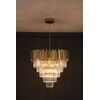 Glamor hanging chandelier, exclusive crystal lamp, round, gold ROYAL