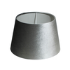 Lampshade gray velor round glamor cone 35 cm