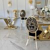 Luxury bar stool, island, modern, glamor, black, gold Medusa