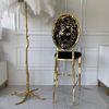 Luxury bar stool, island, modern, glamor, black, gold Medusa