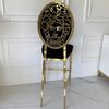 Luxury bar stool, island, modern, glamor, black, gold Medusa