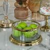 Gold glass table ice cooler with handles