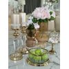 Gold glass table ice cooler with handles
