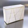Glamor chest of drawers varnished, modern, designer, white and gold AVENUE 120cm