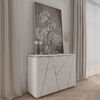 Glamor chest of drawers varnished, modern, designer, white and gold AVENUE 120cm