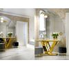 Gold console, modern, white marble top, glamour, LV COLLECTION