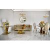 Gold console, modern, white marble top, glamour, LV COLLECTION