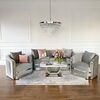 Nowoczesna sofa szara 3 osobowa srebrna kanapa glamour MADONNA