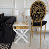 Luxury bar stool, island, modern, glamor, black, gold Medusa