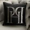Decorative pillow 40x40, with the PH logo, black, silver,