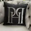 Decorative pillow 40x40, with the PH logo, black, silver,