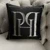Decorative pillow 40x40, with the PH logo, black, silver,