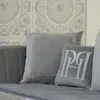 Cushion PH 40x40 with logo in grey fabric
