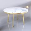 Round table, modern, glamor, white - gold 120 cm SMART