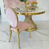 Ekskluzywne krzesło na salę weselną, na ślub złote różowe glamour, wygodne, bankietowe do hotelu, restauracji ANILLO