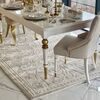 Exclusive carpet for the dining room and living room, classic, gray, beige ORNAMENT