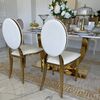 Exclusive chair for wedding hall, for wedding gold white glamour, comfortable, banquet chair RING