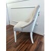 Gray glamor chair with a quilted backrest, classic, for the dining room, with a knocker, New York, modern, silver PRINCE II