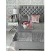 A glamor upholstered quilted bed modern New York style gray SPECTRE
