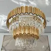 Round gold chandelier with EMPIRE XL crystals