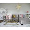 Modern corner sofa for living room, quilted, glamorous, sofa bed, New York QUEEN
