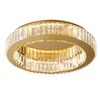 Crystal, gold, designer ceiling lamp, exclusive in a modern style, round, ring, ceiling lamp ECLIPSE 50 cm