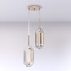 Modern chandelier, glamor pendant lamp, gold, designer, exclusive, hanging plafond VALO DOUBLE